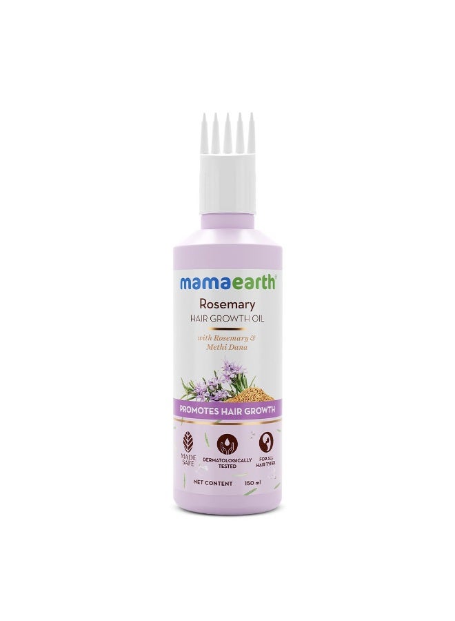 Mamaearth Rosemary Hair Growth Oil with Rosemary & Methi Dana for Promoting Hair Growth - 150 ml | Controls Hair Fall | Strengthens Hair - Image 1